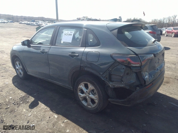 2023 Honda HR-V LX with VIN 3CZRZ2H35PM724243, listed as a IAAI auction lot 36251800 with 2,540 mi miles. Bid and sale history available at carsss.com. Image 3.