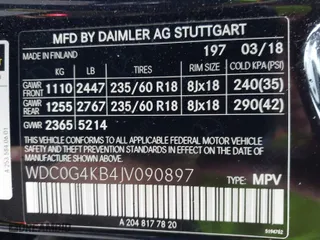2018 Mercedes-Benz GLC with VIN WDC0G4KB4JV090897, listed as a IAAI auction lot 39966586 with 81,490 mi miles. Bid and sale history available at carsss.com. Image 9.