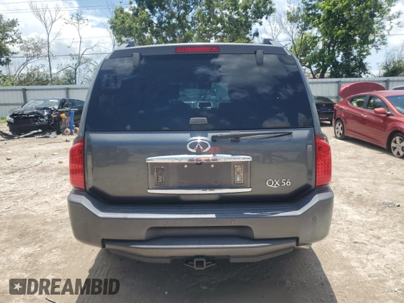 2006 Infiniti QX56 z VIN 5N3AA08A26N807620, wystawiony jako Copart lot #66207424 z przebiegiem 186 381 mil mil oraz Czysty tytuł • Clean title. Historia ofert i sprzedaży dostępna na DreamBid. Obrazek 6.