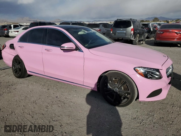 2018 Mercedes-Benz C with VIN 55SWF4JB4JU278062, listed as a Copart auction lot 47644345 with 12,968 mi miles and Salvage Title. Bid and sale history available at carsss.com. Image 4.