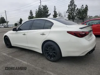 2020 Infiniti Q50 Luxe with VIN JN1EV7AP3LM203721, listed as a Copart auction lot 59380005 with 104,217 mi miles and Salvage title. Bid and sale history available at DreamBid. Image 2.