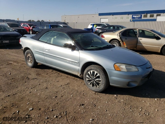 2001 Chrysler Sebring Limited with VIN 1C3EL65U11N620246, listed as a Copart auction lot 77750154 with 134,539 mi miles and Salvage Title. Bid and sale history available at carsss.com. Image 4.