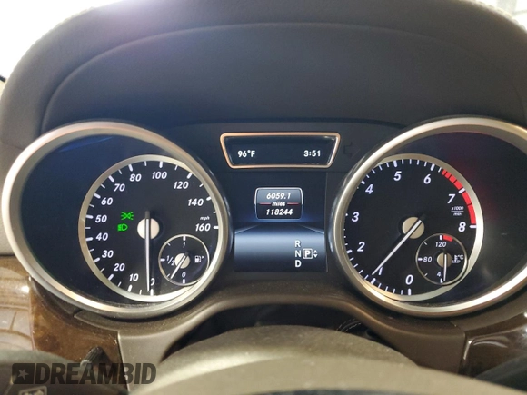 2016 Mercedes-Benz GL with VIN 4JGDF6EE2GA677199, listed as a Copart auction lot 72942304 with 118,244 mi miles and Salvage Title. Bid and sale history available at carsss.com. Image 9.