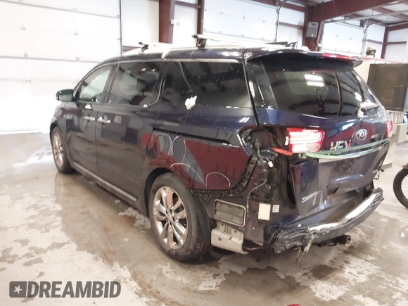 2018 Kia Sedona SX-L with VIN KNDME5C15J6396705, listed as a IAAI auction lot 41500453 with 102,636 mi miles. Bid and sale history available at carsss.com. Image 3.