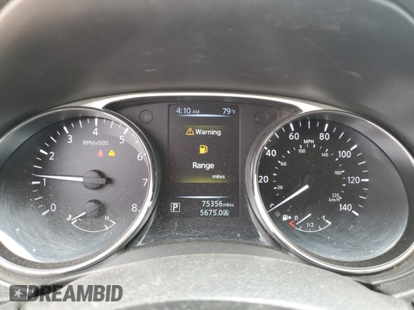 2016 Nissan Rogue SL with VIN 5N1AT2MT3GC767647, listed as a Copart auction lot 54883825 with 75,356 mi miles and Salvage Title. Bid and sale history available at DreamBid. Image 9.