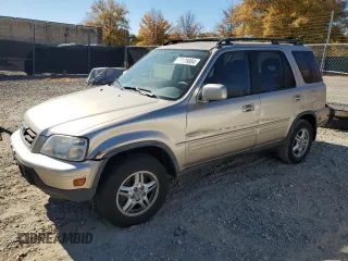 2001 Honda CR-V SE with VIN JHLRD18781S020802, listed as a Copart auction lot 77175004 with 208,000 mi miles and Salvage Title. Bid and sale history available at carsss.com. Image 1.