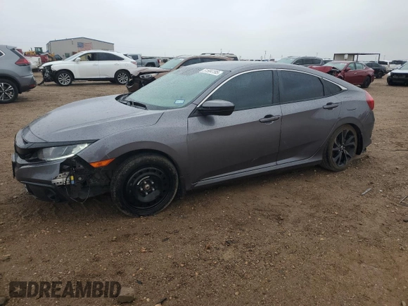 2020 Honda Civic Sedan Sport with VIN 19XFC2F88LE001533, listed as a Copart auction lot 51584195 with 79,130 mi miles and Salvage Title. Bid and sale history available at carsss.com. Image 1.