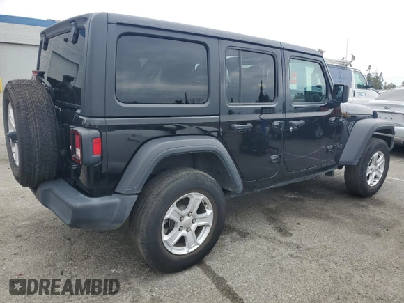 2022 Jeep Wrangler Unlimited Willys with VIN 1C4HJXDN8NW263081, listed as a Copart auction lot 54544895 with 34,239 mi miles and Salvage Title. Bid and sale history available at DreamBid. Image 3.