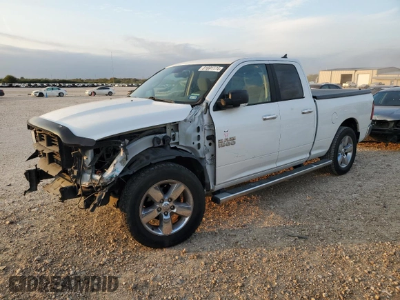 2018 Ram 1500 SLT with VIN 1C6RR7GG9JS247393, listed as a Copart auction lot 81691174 with 55,564 mi miles and Salvage title. Bid and sale history available at DreamBid. Image 1.