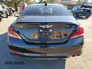 2019 Genesis G70 Advanced with VIN KMTG44LAXKU030439, listed as a Copart auction lot 83180314 with 103,834 mi miles and Salvage title. Bid and sale history available at DreamBid. Image 6.