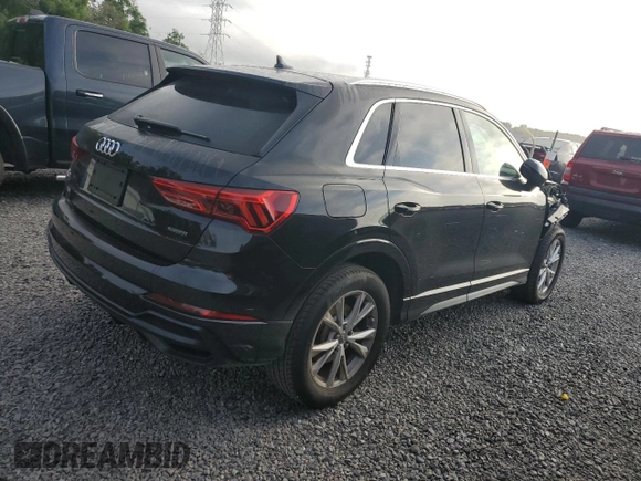 2021 Audi Q3 S line Premium with VIN WA1DECF31M1014280, listed as a Copart auction lot 51998905 with 36,471 mi miles and Salvage title. Bid and sale history available at DreamBid. Image 3.