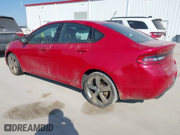 2014 Dodge Dart GT with VIN 1C3CDFEB1ED701407, listed as a IAAI auction lot 41705509 with 201,553 mi miles. Bid and sale history available at carsss.com. Image 3.