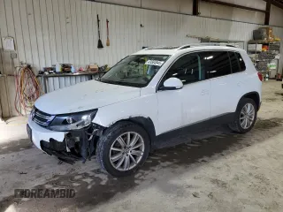 2014 Volkswagen Tiguan SE z VIN WVGAV3AX9EW576821, wystawiony jako Copart lot #43584945 z przebiegiem 255 288 mil mil oraz Szkoda całkowita • Salvage title. Historia ofert i sprzedaży dostępna na DreamBid. Obrazek 1.