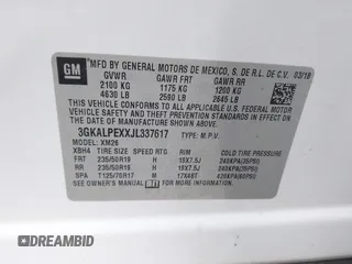 2018 GMC Terrain SLT with VIN 3GKALPEXXJL337617, listed as a IAAI auction lot 41440465 with 92,622 mi miles. Bid and sale history available at carsss.com. Image 9.