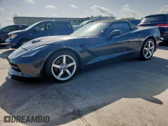2014 Chevrolet Corvette Z51 2LT with VIN 1G1YJ3D77E5123886, listed as a Copart auction lot 64612555 with 91,136 mi miles and Clean title. Bid and sale history available at DreamBid. Image 1.