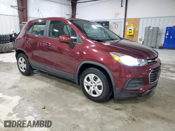 2017 Chevrolet Trax LS with VIN 3GNCJKSB3HL258491, listed as a Copart auction lot 47869575 with 128,613 mi miles and Salvage Title. Bid and sale history available at carsss.com. Image 4.