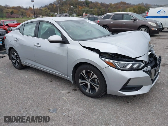 2022 Nissan Sentra SV with VIN 3N1AB8CV2NY295008, listed as a IAAI auction lot 40851544 with 60,991 mi miles and . Bid and sale history available at DreamBid. Image 1.