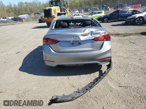 2022 Hyundai Accent SE with VIN 3KPC24A60NE183156, listed as a Copart auction lot 53238185 with 21,423 mi miles and Salvage title. Bid and sale history available at DreamBid. Image 6.