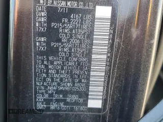 2011 Nissan Juke SL with VIN JN8AF5MV9BT025300, listed as a Copart auction lot 49127295 with 187,583 mi miles and Salvage Title. Bid and sale history available at DreamBid. Image 12.