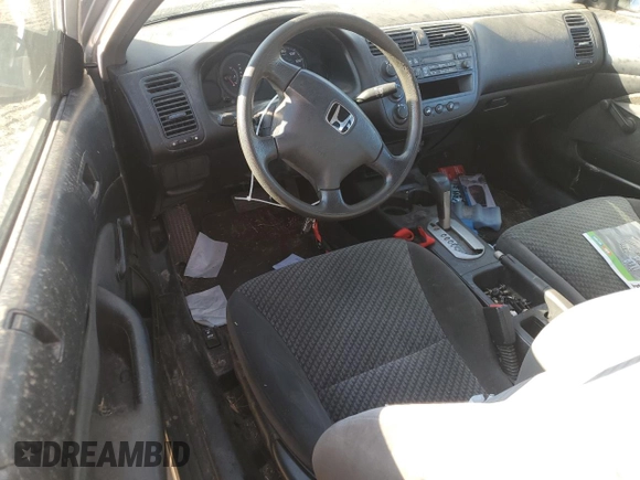 2002 Honda Civic DX z VIN 1HGEM22242L083200, wystawiony jako Copart lot #49098485 z przebiegiem 108 811 mil mil oraz Szkoda całkowita • Salvage title. Historia ofert i sprzedaży dostępna na DreamBid. Obrazek 8.