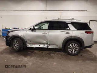 2022 Nissan Pathfinder SL with VIN 5N1DR3CC0NC271821, listed as a IAAI auction lot 42525996 with 62,555 mi miles and . Bid and sale history available at DreamBid. Image 14.