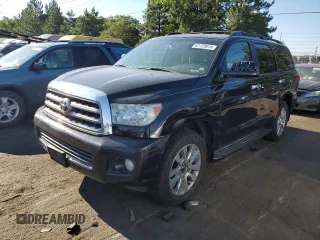 2014 Toyota Sequoia Limited with VIN 5TDJW5G10ES102868, listed as a Copart auction lot 61729614 with 171,215 mi miles and Salvage Title. Bid and sale history available at carsss.com. Image 1.