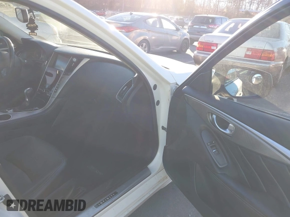 2014 Infiniti Q50 Hybrid Sport with VIN JN1AV7AP5EM690406, listed as a IAAI auction lot 41306387 with 143,309 mi miles and . Bid and sale history available at DreamBid. Image 5.