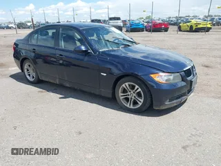 2008 BMW 3 Series 328xi with VIN WBAVC93568K044350, listed as a IAAI auction lot 42163248 with 77,841 mi miles. Bid and sale history available at carsss.com. Image 1.