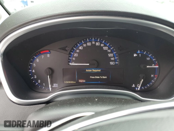 2015 Cadillac SRX Performance Collection with VIN 3GYFNCE38FS597717, listed as a Copart auction lot 57629615 with 102,689 mi miles and Salvage title. Bid and sale history available at DreamBid. Image 9.