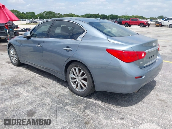 2016 Infiniti Q50 3.0t Premium with VIN JN1EV7AR3GM345977, listed as a IAAI auction lot 42093709 with 85,405 mi miles. Bid and sale history available at carsss.com. Image 3.
