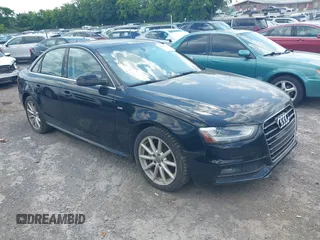 2014 Audi A4 Premium Plus with VIN WAUFFBFL0EN043699, listed as a IAAI auction lot 42766129 with 100,247 mi miles and . Bid and sale history available at DreamBid. Image 1.
