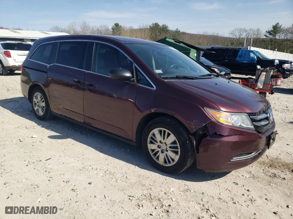 2014 Honda Odyssey LX with VIN 5FNRL5H25EB125991, listed as a Copart auction lot 54273515 with 164,836 mi miles and Clean Title. Bid and sale history available at carsss.com. Image 4.