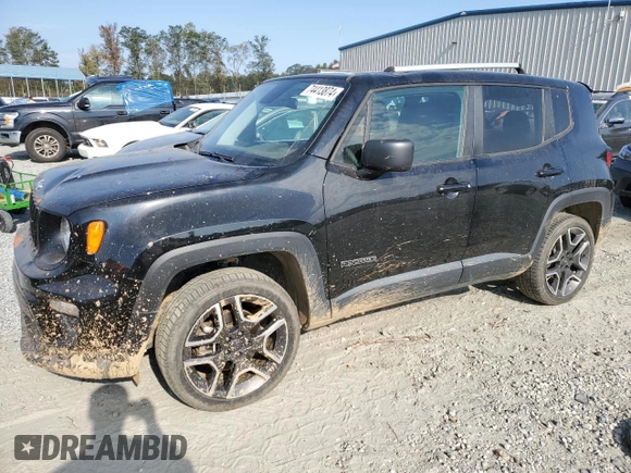 2020 Jeep Renegade Jeepster with VIN ZACNJBAB1LPL76071, listed as a Copart auction lot 74413874 with 53,471 mi miles and Salvage Title. Bid and sale history available at carsss.com. Image 1.