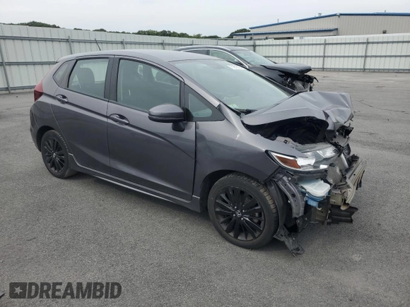 2018 Honda Fit Sport with VIN 3HGGK5G68JM722042, listed as a Copart auction lot 71813124 with Not Provided miles and Salvage Title. Bid and sale history available at DreamBid. Image 4.