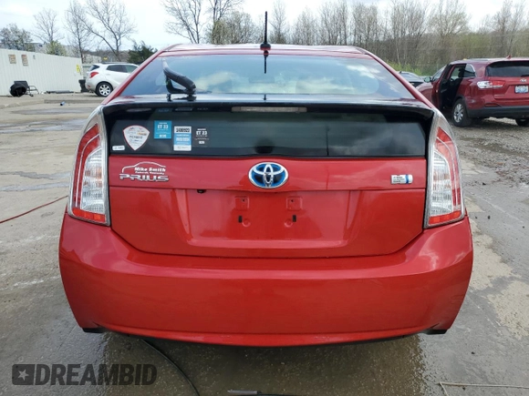 2013 Toyota Prius One with VIN JTDKN3DU5D1697495, listed as a Copart auction lot 51701235 with 180,201 mi miles and Salvage Title. Bid and sale history available at carsss.com. Image 6.