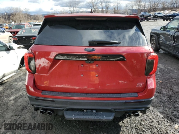 2021 Ford Explorer ST with VIN 1FM5K8GCXMGB38359, listed as a Copart auction lot 43824295 with 36,907 mi miles and Non Repairable. Bid and sale history available at carsss.com. Image 6.