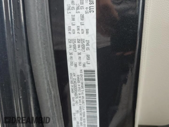 2016 Dodge Grand Caravan SE with VIN 2C4RDGBG9GR346675, listed as a Copart auction lot 56032235 with 154,113 mi miles and Clean Title. Bid and sale history available at DreamBid. Image 13.