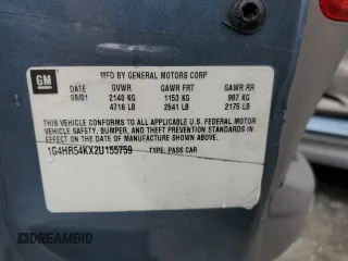 2002 Buick LeSabre Limited with VIN 1G4HR54KX2U155759, listed as a Copart auction lot 58183215 with 310,414 mi miles and Salvage title. Bid and sale history available at DreamBid. Image 12.