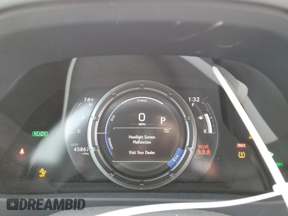 2019 Lexus UX with VIN JTHU9JBH0K2008427, listed as a Copart auction lot 48340753 with 45,867 mi miles. Bid and sale history available at carsss.com. Image 9.
