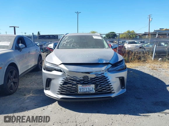 2025 Lexus RX 350h with VIN 2T2BBMCA8SC084121, listed as a IAAI auction lot 42644072 with 4,200 mi miles and . Bid and sale history available at DreamBid. Image 12.