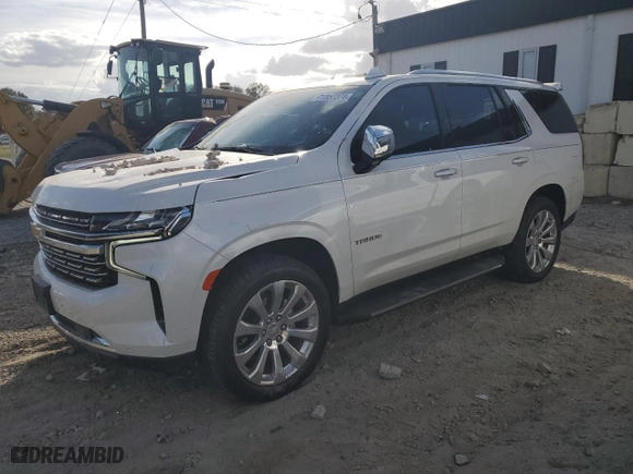 2022 Chevrolet Tahoe Premier with VIN 1GNSKSKD5NR100605, listed as a Copart auction lot 77857374 with 35,187 mi miles and Salvage Title. Bid and sale history available at carsss.com. Image 1.