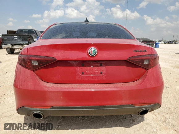 2020 Alfa Romeo Giulia with VIN ZARFAMAN7L7638353, listed as a Copart auction lot 54167255 with Not provided miles and Salvage title. Bid and sale history available at DreamBid. Image 6.