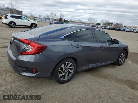 2017 Honda Civic EX with VIN 2HGFC2F87HH016523, listed as a Copart auction lot 53541115 with 156,221 mi miles and Salvage Title. Bid and sale history available at DreamBid. Image 3.