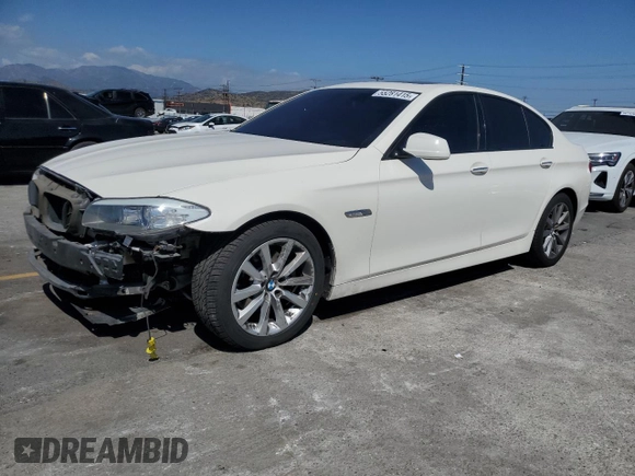 2012 BMW 5 Series 528i z VIN WBAXG5C57CDY30516, wystawiony jako Copart lot #55281415 z przebiegiem 97 908 mil mil oraz Szkoda całkowita • Salvage title. Historia ofert i sprzedaży dostępna na DreamBid. Obrazek 1.