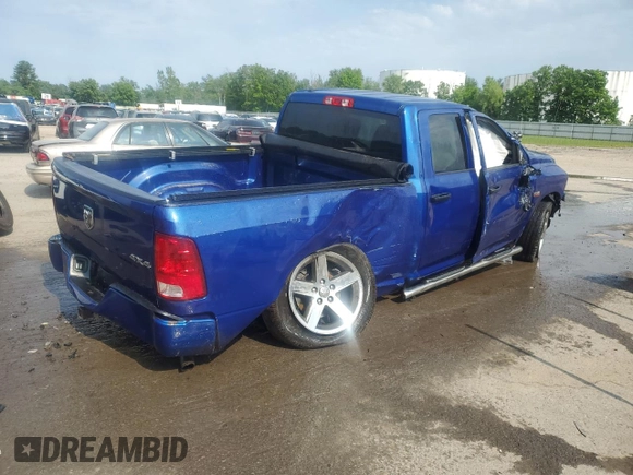 2018 Ram 1500 Express with VIN 1C6RR7FT1JS261304, listed as a Copart auction lot 60423875 with Not provided miles and Salvage title. Bid and sale history available at DreamBid. Image 3.