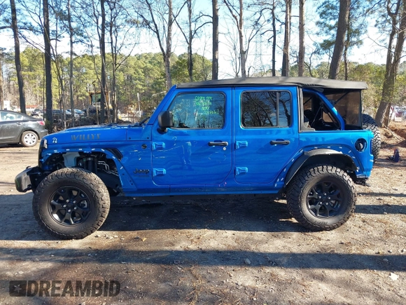 2021 Jeep Wrangler Unlimited Sport S with VIN 1C4HJXDG1MW722743, listed as a IAAI auction lot 41237900 with 35,662 mi miles and . Bid and sale history available at DreamBid. Image 14.