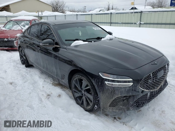 2023 Genesis G70 3.3T with VIN KMTG54TE5PU122081, listed as a Copart auction lot 45545305 with 17,674 mi miles and Salvage Title. Bid and sale history available at DreamBid. Image 4.