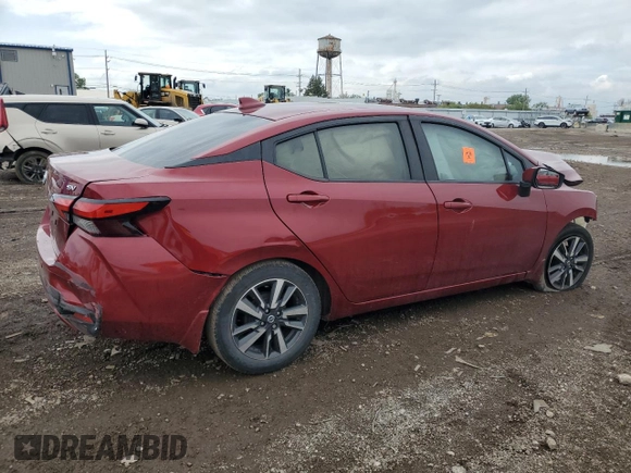 2021 Nissan Versa SV with VIN 3N1CN8EV4ML856575, listed as a Copart auction lot 58821295 with Not provided miles and Salvage title. Bid and sale history available at DreamBid. Image 3.