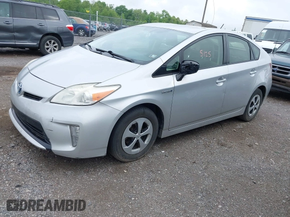 2012 Toyota Prius One with VIN JTDKN3DU0C5452398, listed as a IAAI auction lot 42195125 with 223,632 mi miles. Bid and sale history available at carsss.com. Image 2.
