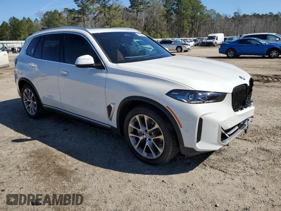 2025 BMW X5 xDrive40i with VIN 5UX23EU05S9Y55524, listed as a Copart auction lot 45135275 with 1,442 mi miles and Salvage Title. Bid and sale history available at carsss.com. Image 4.